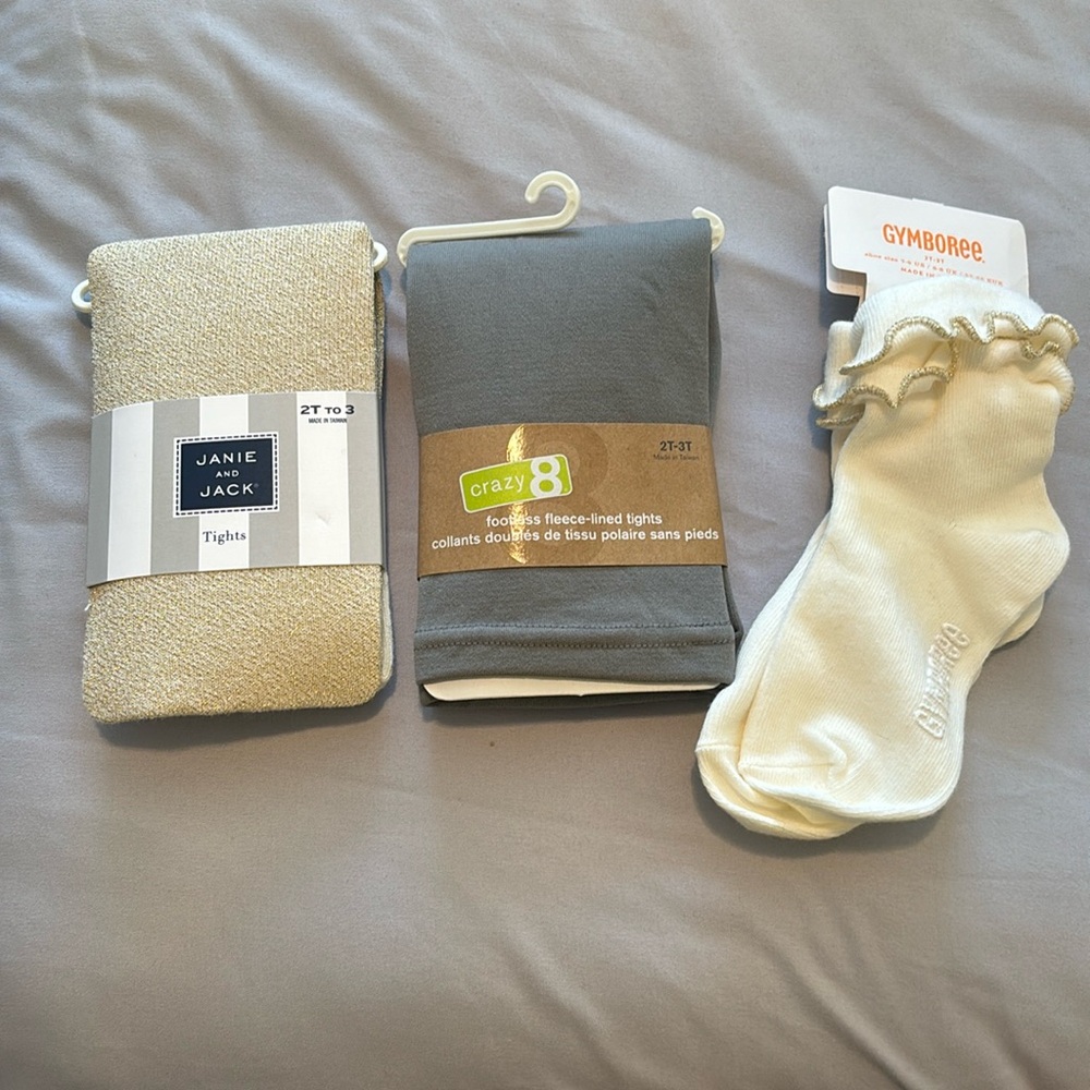 Lot of Brand New Tights & Socks 2T-3T
